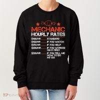 Funny Mechanic Hourly Rate Labor Rates Costume Women's Sweatshirt thumb 0