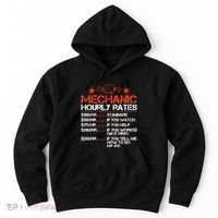 Funny Mechanic Hourly Rate Labor Rates Costume Hoodie thumb 0