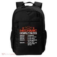 Funny Mechanic Hourly Rate Labor Rates Costume Backpack thumb 0