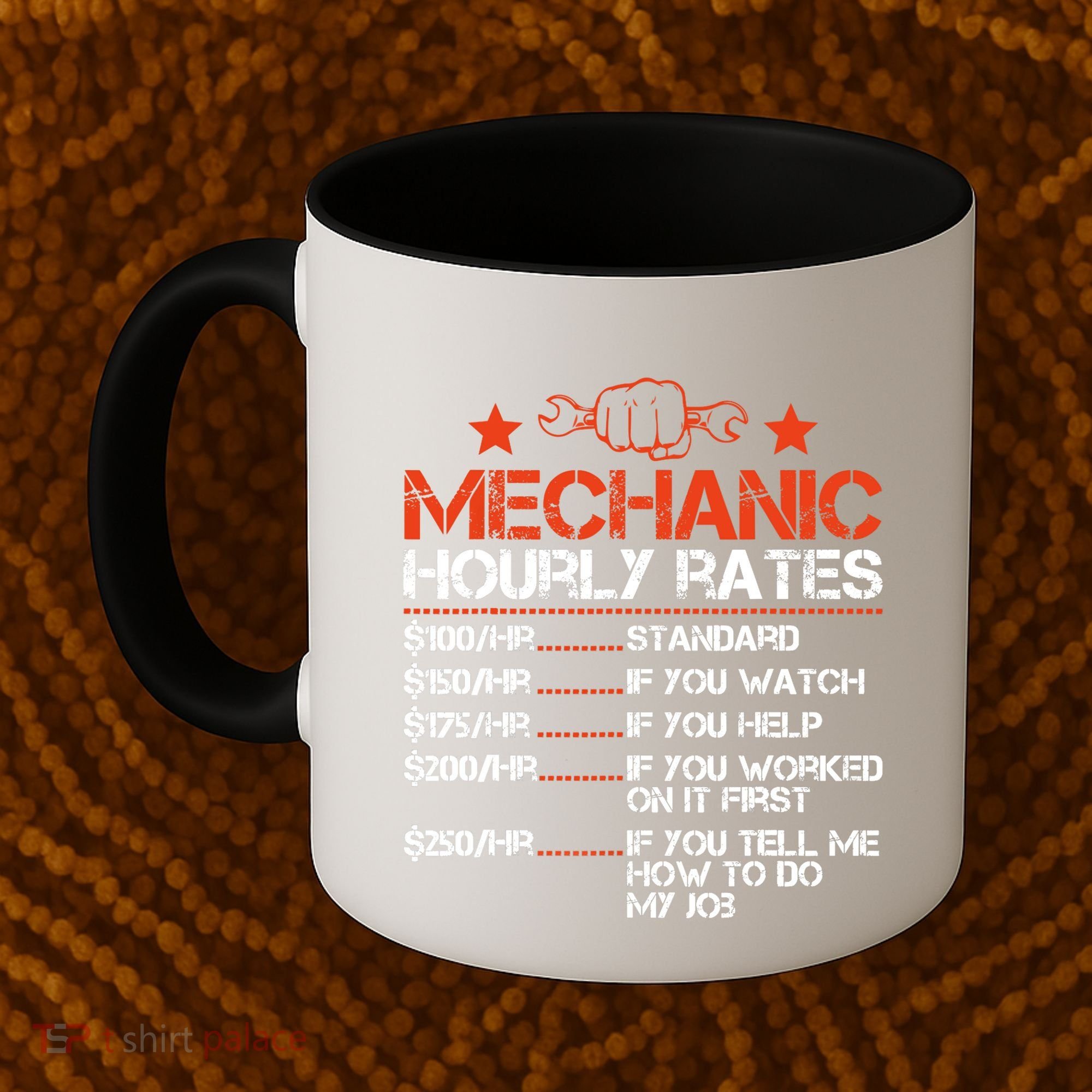Funny Mechanic Hourly Rate Labor Rates Costume Coffee Mug
