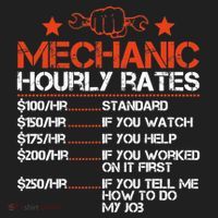 Funny Mechanic Hourly Rate Labor Rates Costume Beanie thumb 2