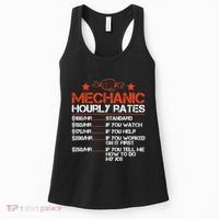 Funny Mechanic Hourly Rate Labor Rates Costume Women's Tank Top thumb 0