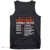 Funny Mechanic Hourly Rate Labor Rates Costume Tank Top thumb 0