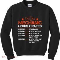 Funny Mechanic Hourly Rate Labor Rates Costume Kids Sweatshirt thumb 0