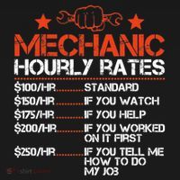 Funny Mechanic Hourly Rate Labor Rates Costume Kids Sweatshirt thumb 2