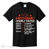 Funny Mechanic Hourly Rate Labor Rates Costume Kids T-Shirt thumb 0