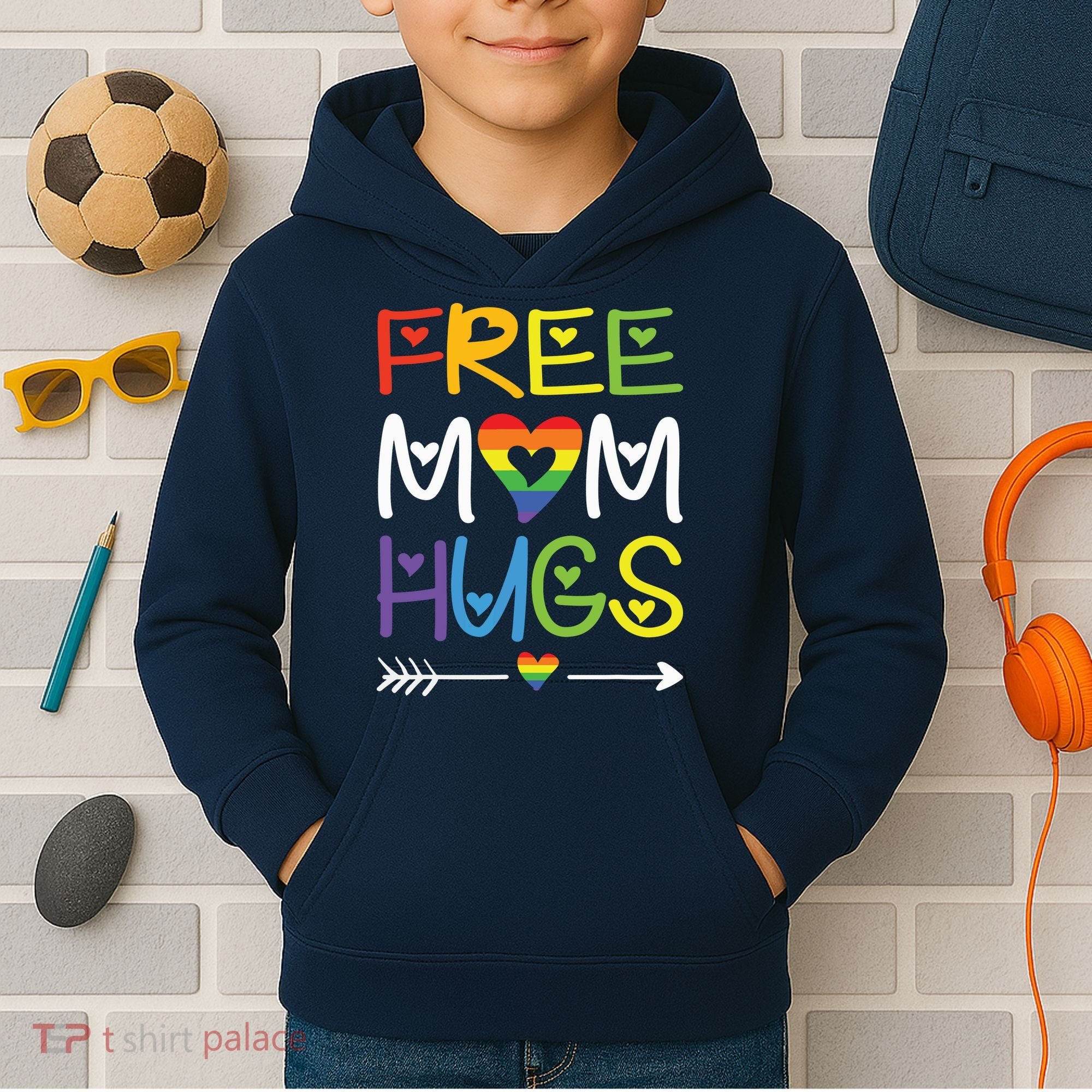 Free Mom Hugs Kids Hoodie