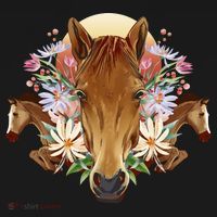 Floral Multi Horse Polo thumb 3