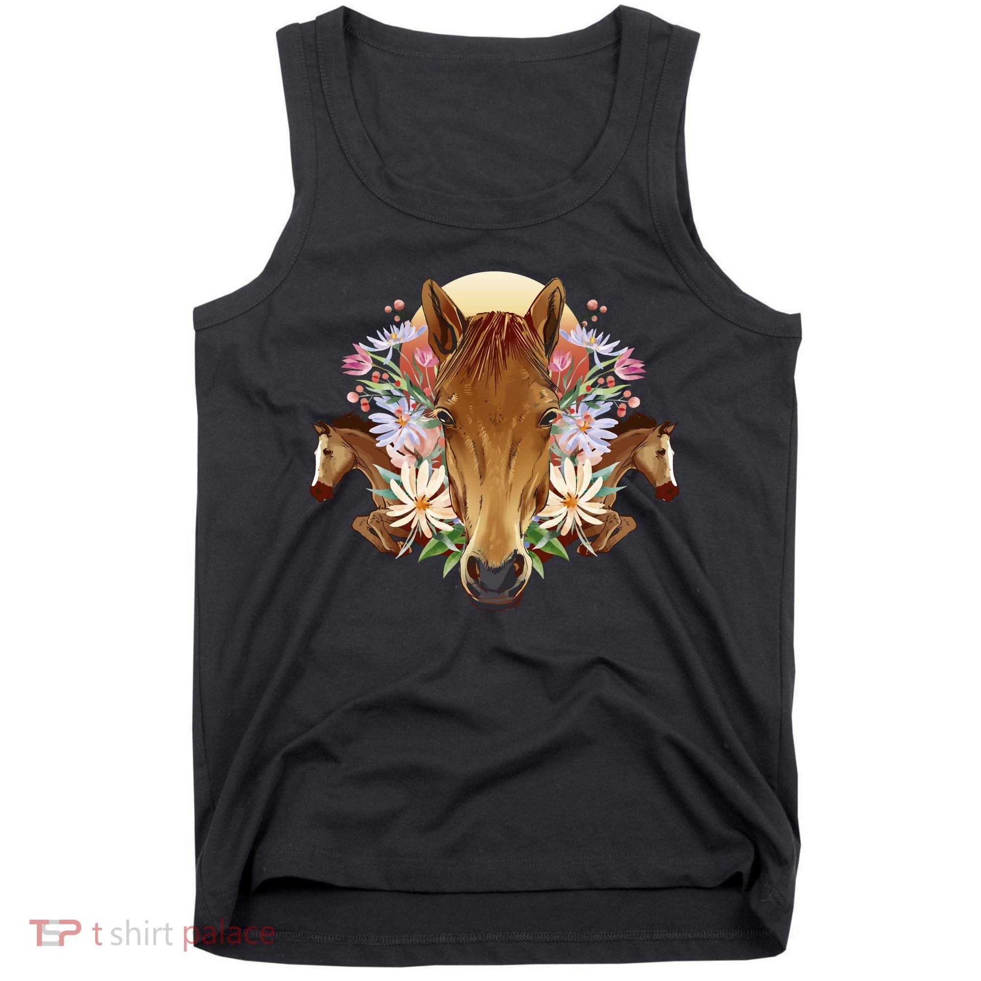 Floral Multi Horse Tank Top