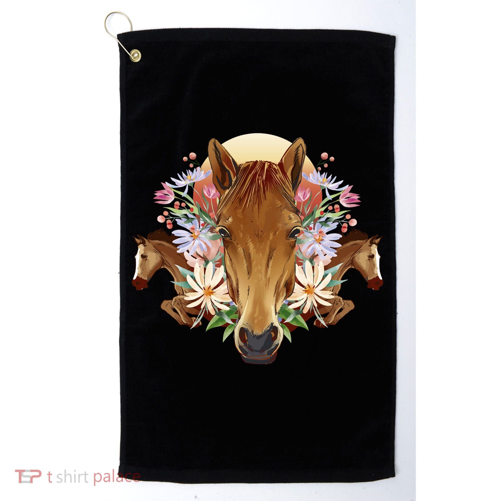 Floral Multi Horse Golf Towel