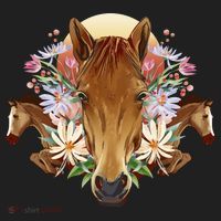 Floral Multi Horse Golf Towel thumb 3