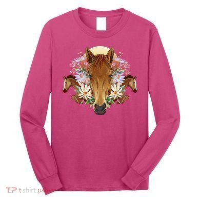 Floral Multi Horse Long Sleeve Shirt