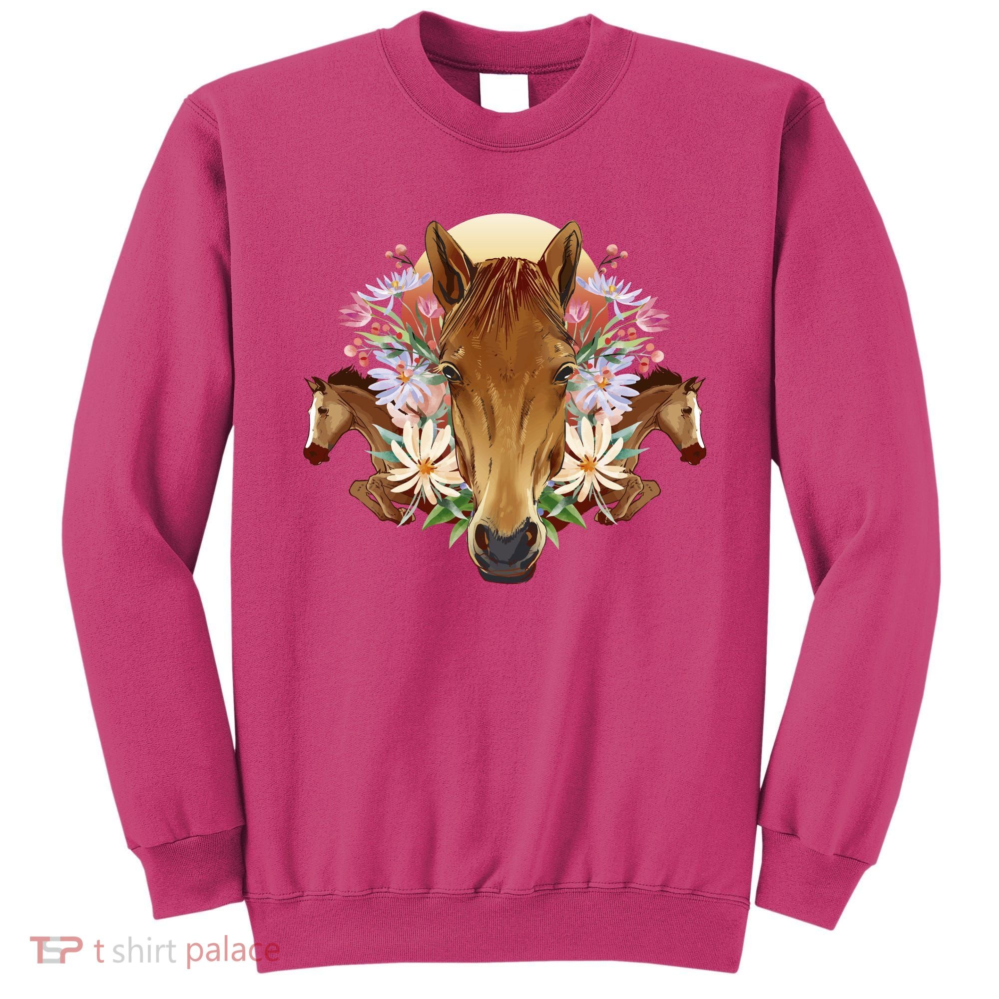 Floral Multi Horse Sweatshirt