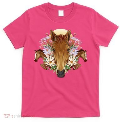 Floral Multi Horse T-Shirt