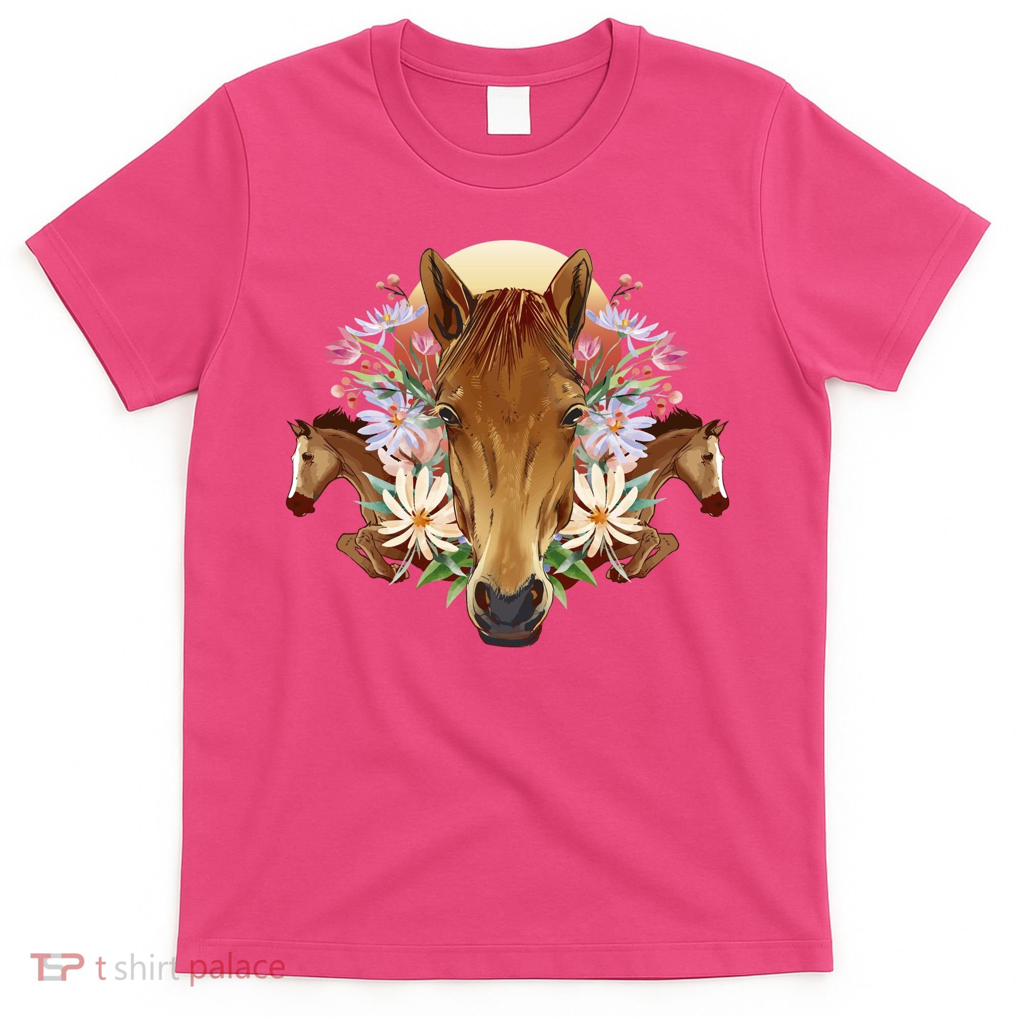 Floral Multi Horse T-Shirt
