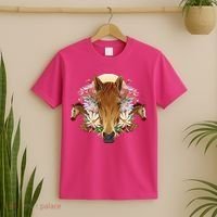 Floral Multi Horse T-Shirt thumb 2