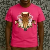 Floral Multi Horse T-Shirt thumb 3