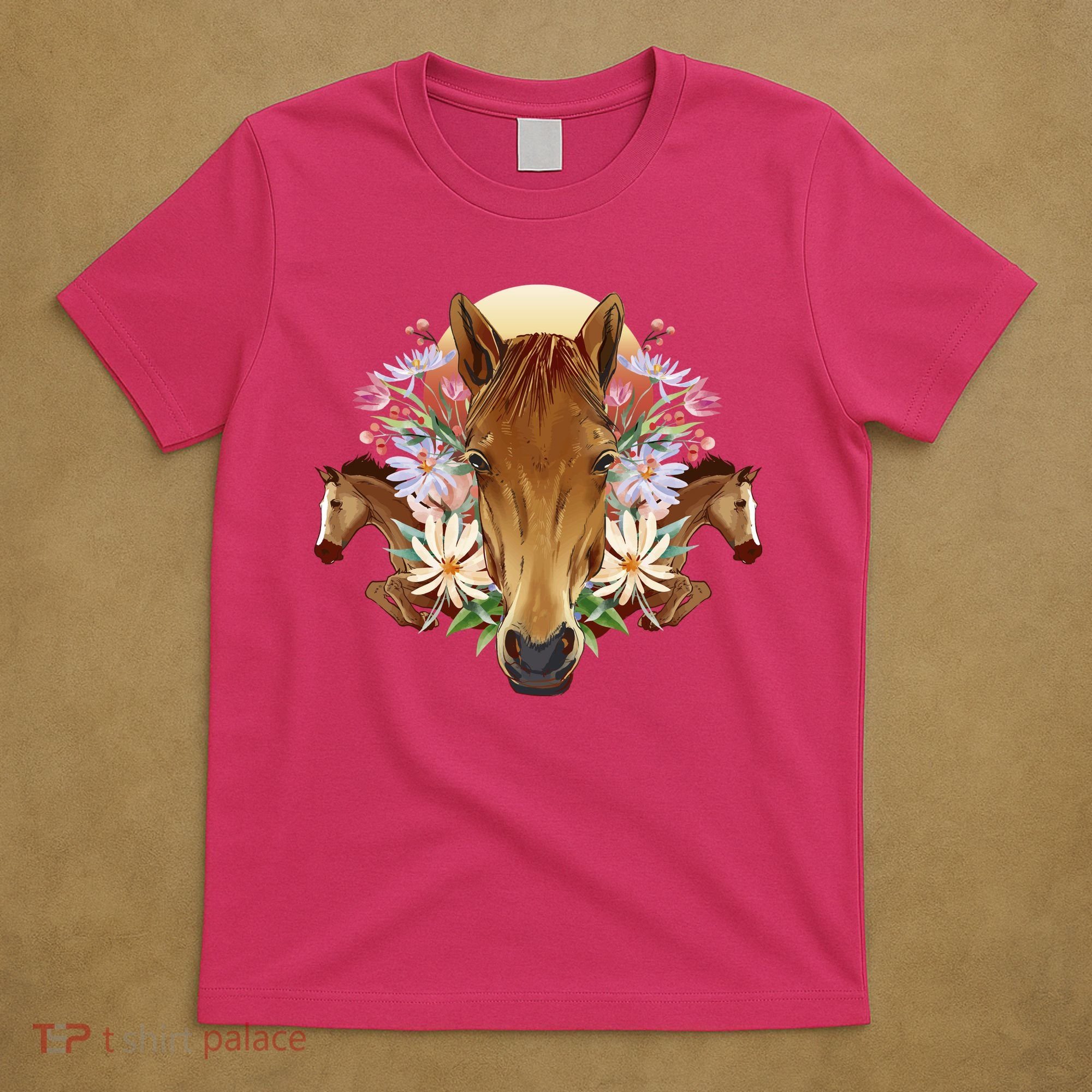 Floral Multi Horse T-Shirt