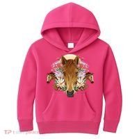 Floral Multi Horse Kids Hoodie thumb 0