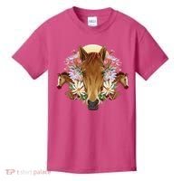 Floral Multi Horse Kids T-Shirt thumb 0