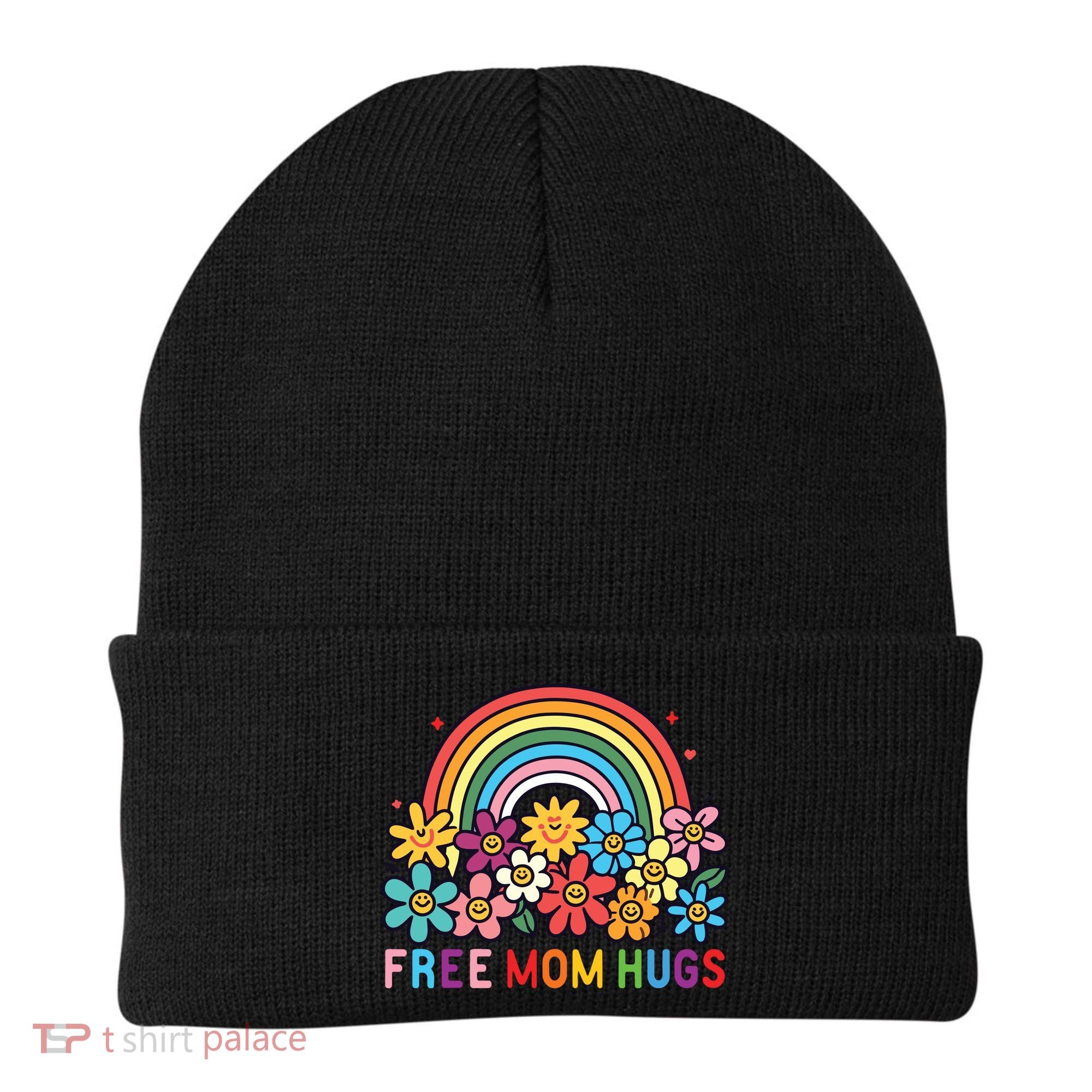 Free Mom Hugs Proud Mom Beanie