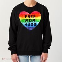 Free Mom Hugs , Free Mom Hugs Inclusive Pride LGBTQIA Women's Sweatshirt thumb 0