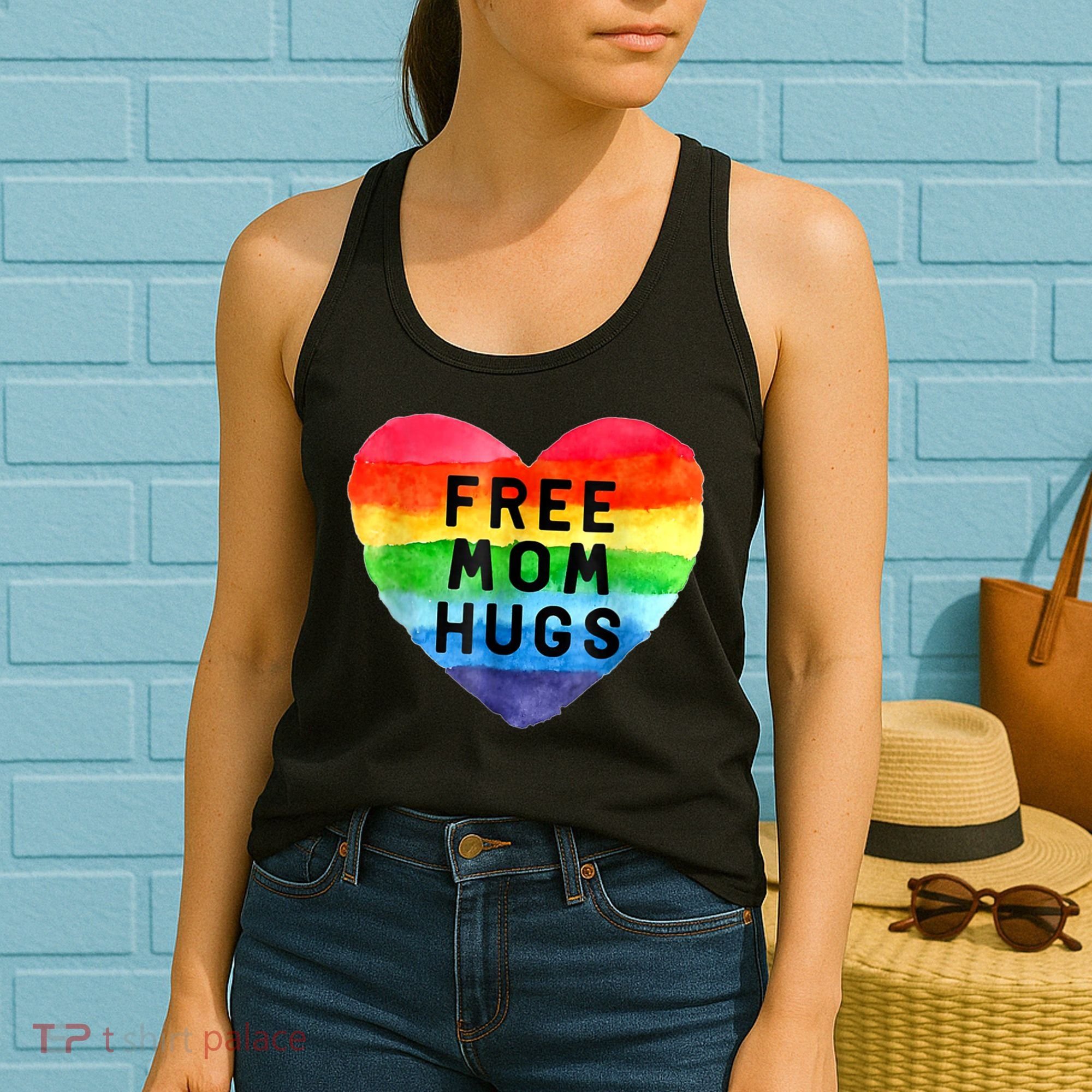 Free Mom Hugs , Free Mom Hugs Inclusive Pride LGBTQIA Women's Tank Top