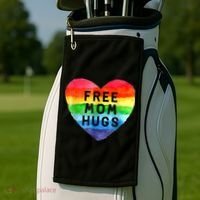 Free Mom Hugs , Free Mom Hugs Inclusive Pride LGBTQIA Golf Towel thumb 2