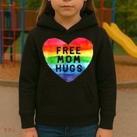 Free Mom Hugs , Free Mom Hugs Inclusive Pride LGBTQIA Kids Hoodie thumb 3