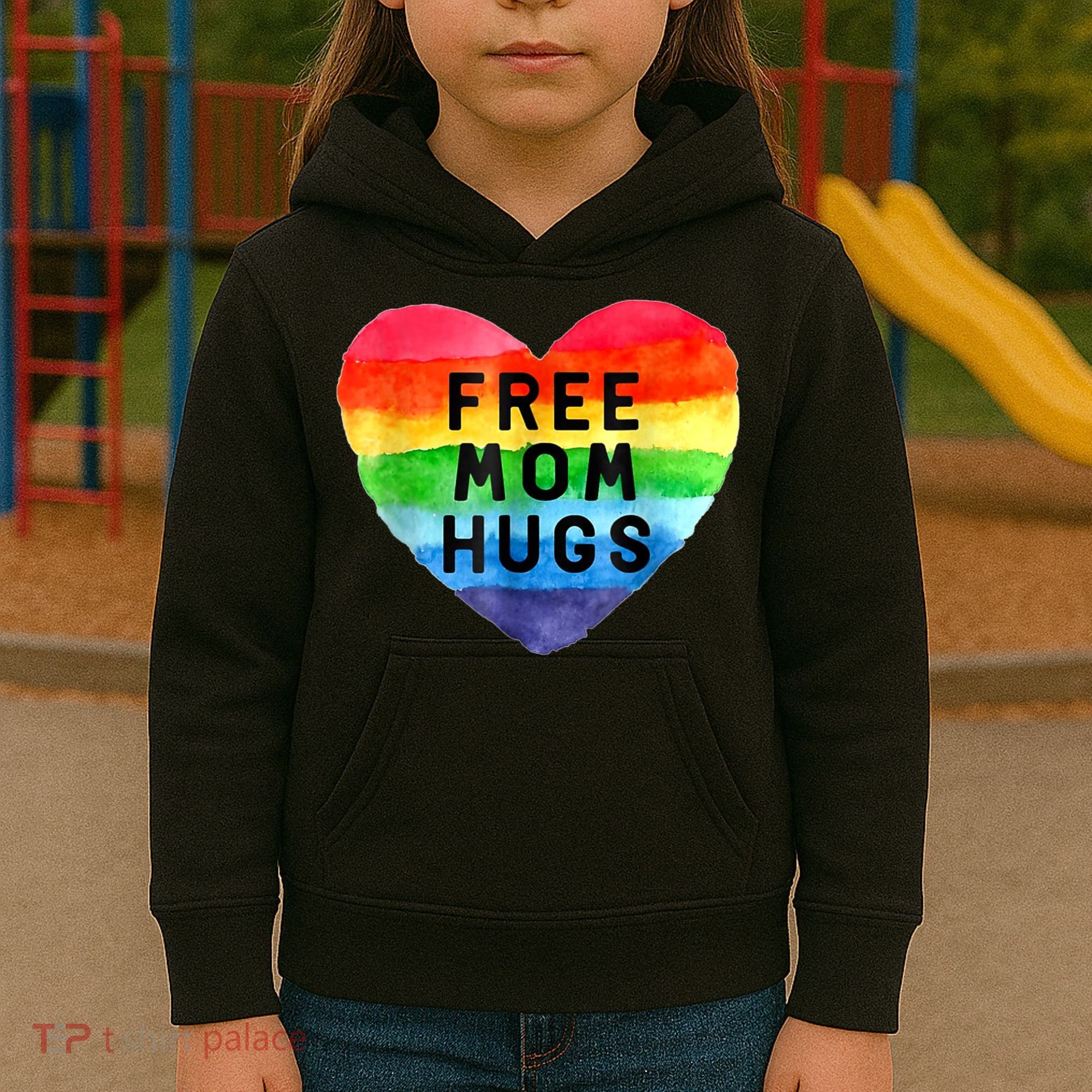 Free Mom Hugs , Free Mom Hugs Inclusive Pride LGBTQIA Kids Hoodie