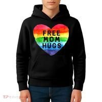 Free Mom Hugs , Free Mom Hugs Inclusive Pride LGBTQIA Kids Hoodie thumb 4