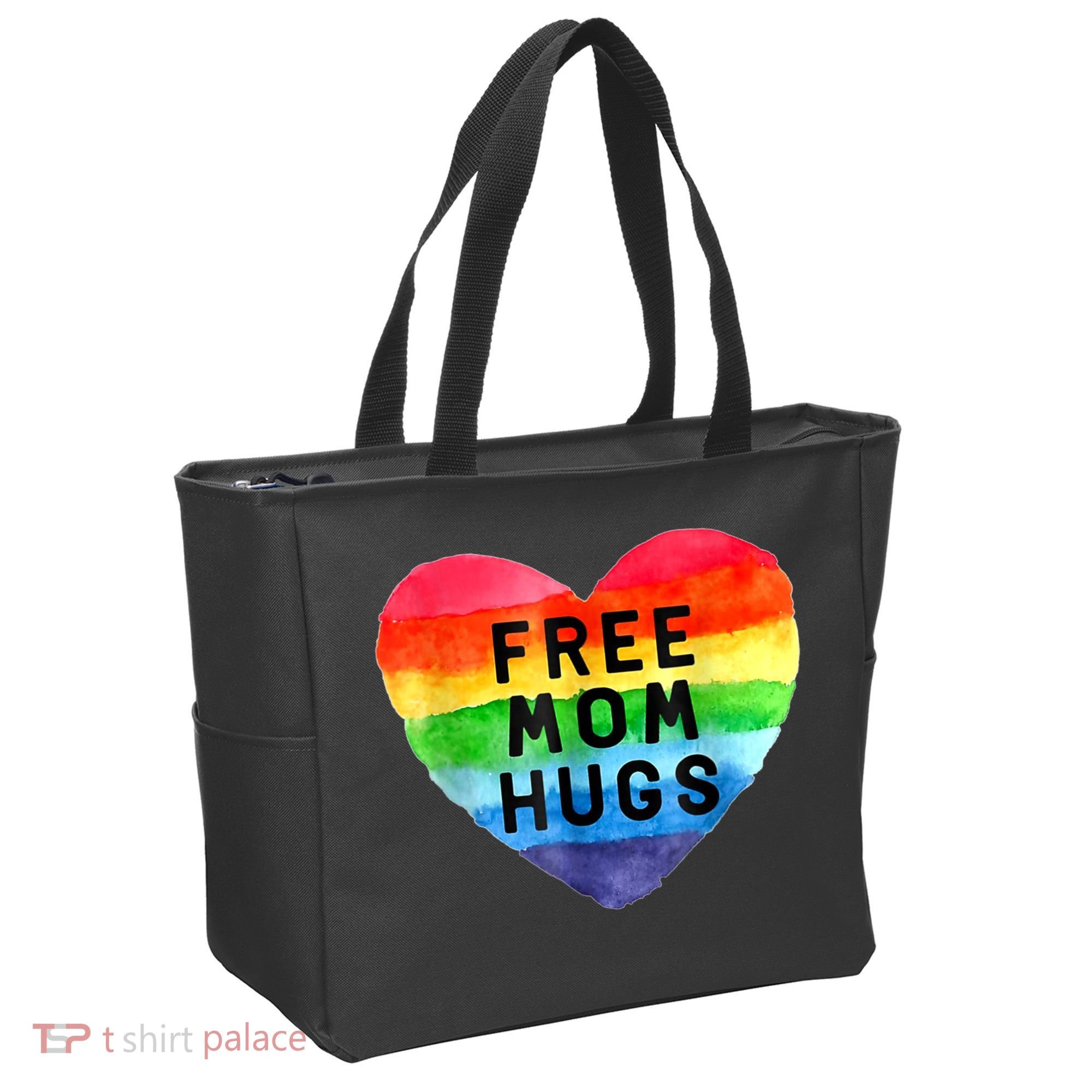 Free Mom Hugs , Free Mom Hugs Inclusive Pride LGBTQIA Tote Bag