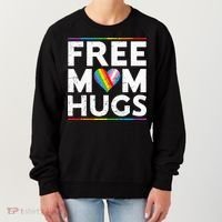 Free Mom Hugs Lgbt Pride Parades Rainbow Women's Sweatshirt thumb 0