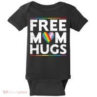Free Mom Hugs Lgbt Pride Parades Rainbow Baby Bodysuit thumb 0