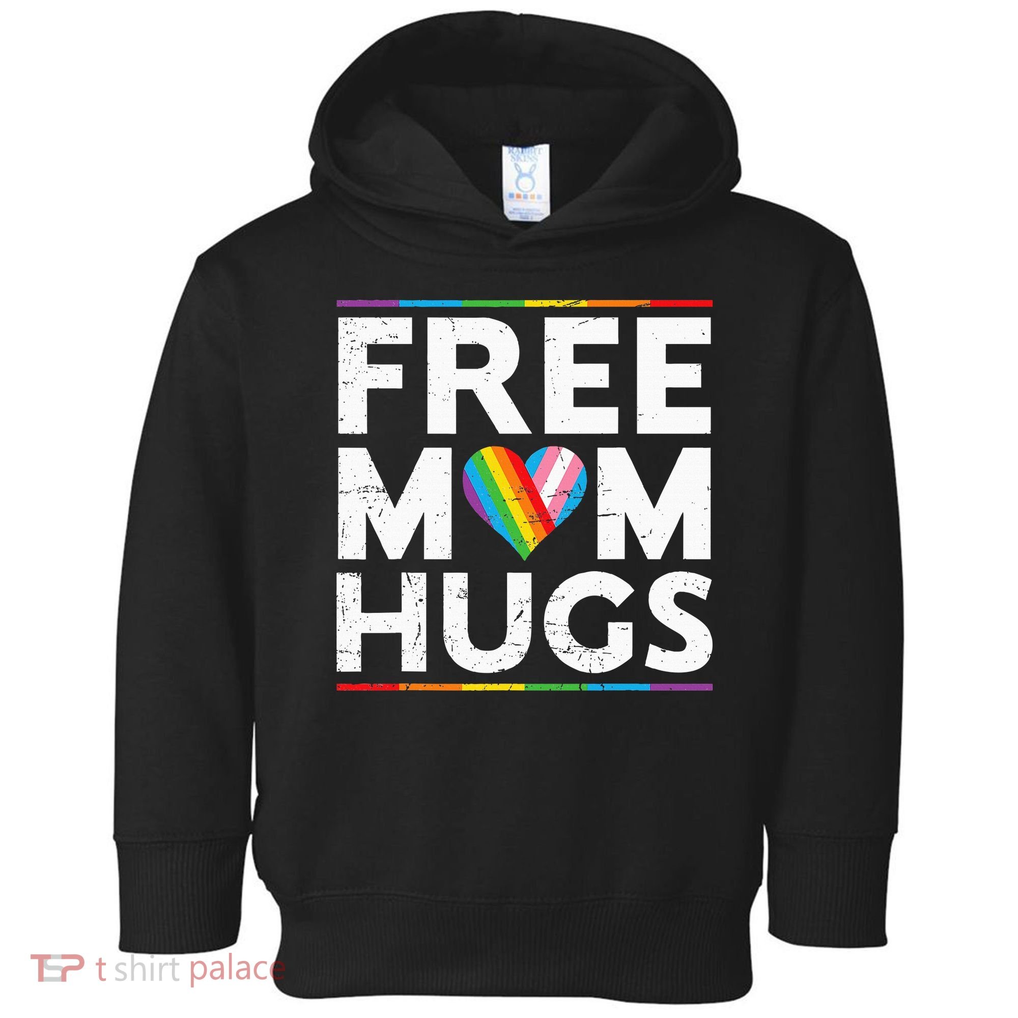 Free Mom Hugs Lgbt Pride Parades Rainbow Toddler Hoodie