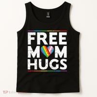 Free Mom Hugs Lgbt Pride Parades Rainbow Tank Top thumb 2