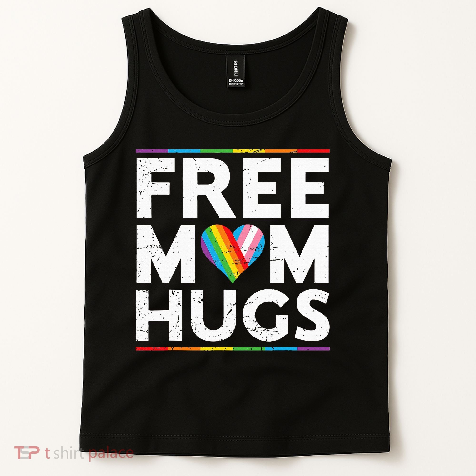 Free Mom Hugs Lgbt Pride Parades Rainbow Tank Top