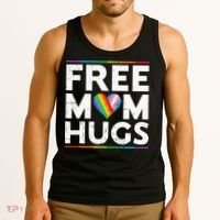 Free Mom Hugs Lgbt Pride Parades Rainbow Tank Top thumb 3