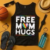Free Mom Hugs Lgbt Pride Parades Rainbow Tank Top thumb 4