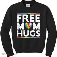 Free Mom Hugs Lgbt Pride Parades Rainbow Kids Sweatshirt thumb 0