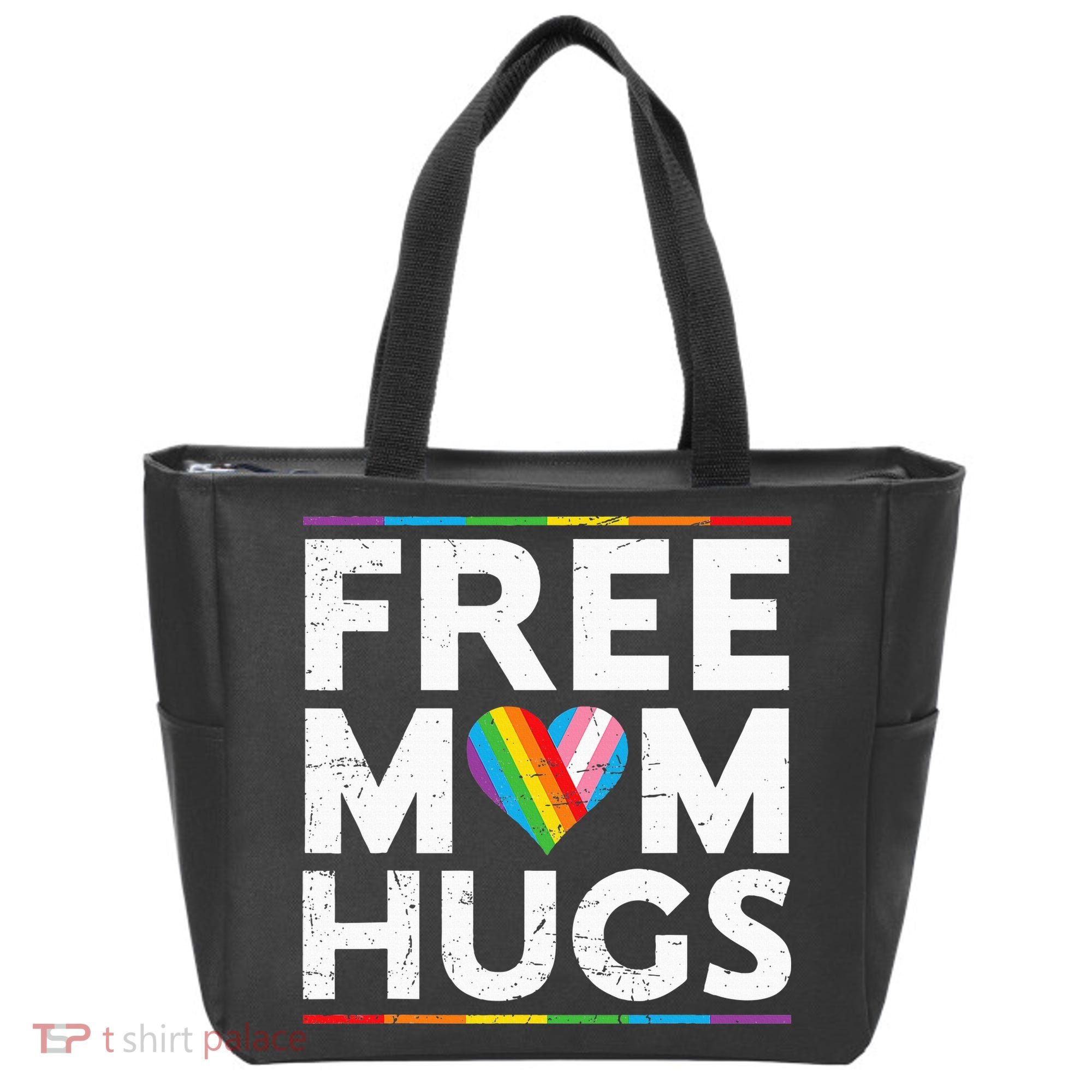 Free Mom Hugs Lgbt Pride Parades Rainbow Tote Bag