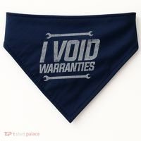 Funny MECHANICS I Void Warranties Wrench Garage Hoodie USA-Made Doggie Bandana thumb 0