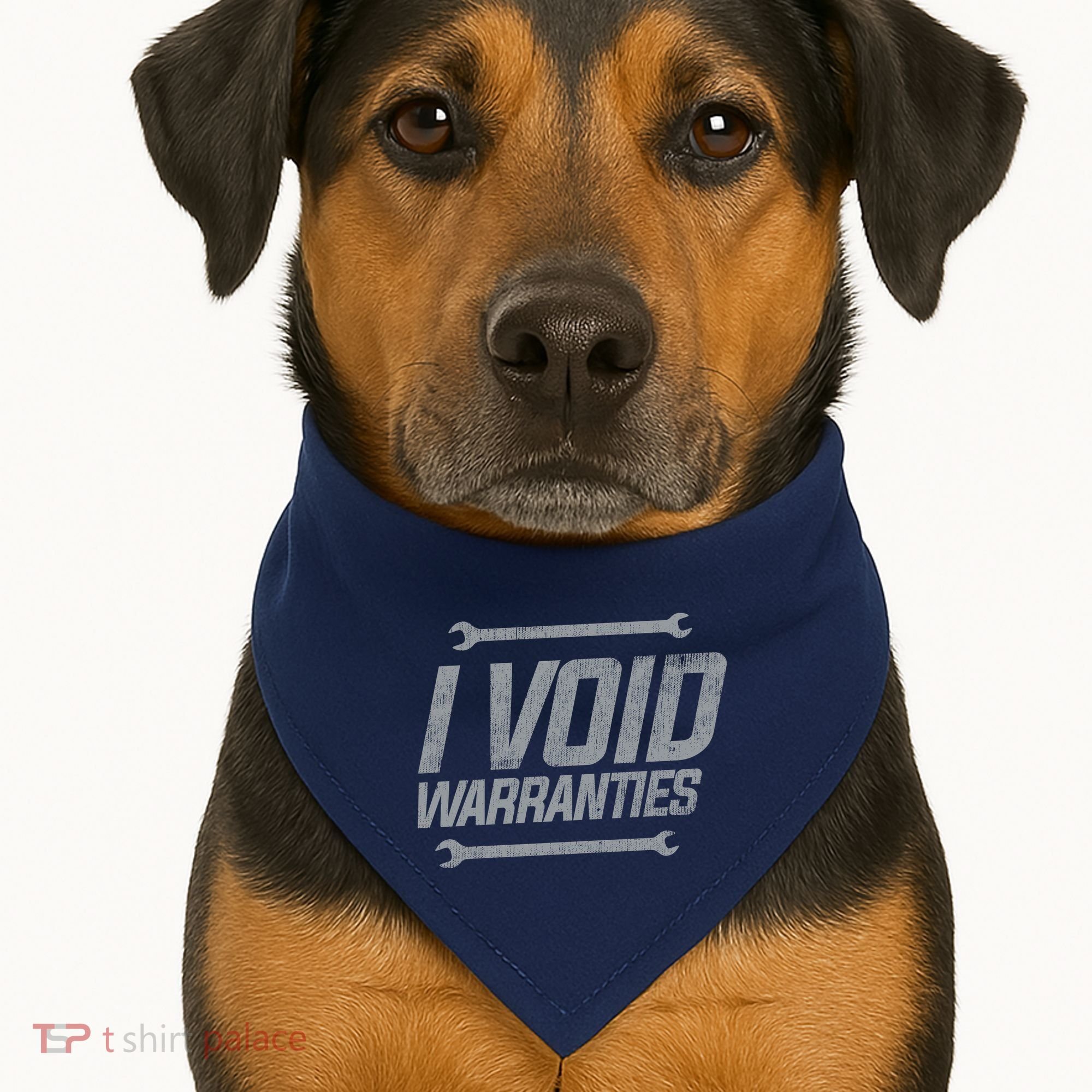 Funny MECHANICS I Void Warranties Wrench Garage Hoodie USA-Made Doggie Bandana