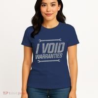 Funny MECHANICS I Void Warranties Wrench Garage Hoodie Women's T-Shirt thumb 4