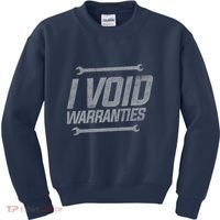 Funny MECHANICS I Void Warranties Wrench Garage Hoodie Kids Sweatshirt thumb 0