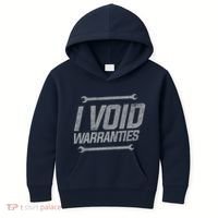 Funny MECHANICS I Void Warranties Wrench Garage Hoodie Kids Hoodie thumb 0