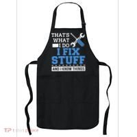 Funny Mechanic I Fix Stuff and I Know Things Apron thumb 0