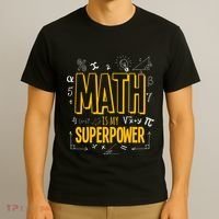 Funny Math Is My Superpower Algebra Lover Steam Gift T-Shirt thumb 3