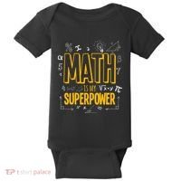 Funny Math Is My Superpower Algebra Lover Steam Gift Baby Bodysuit thumb 0