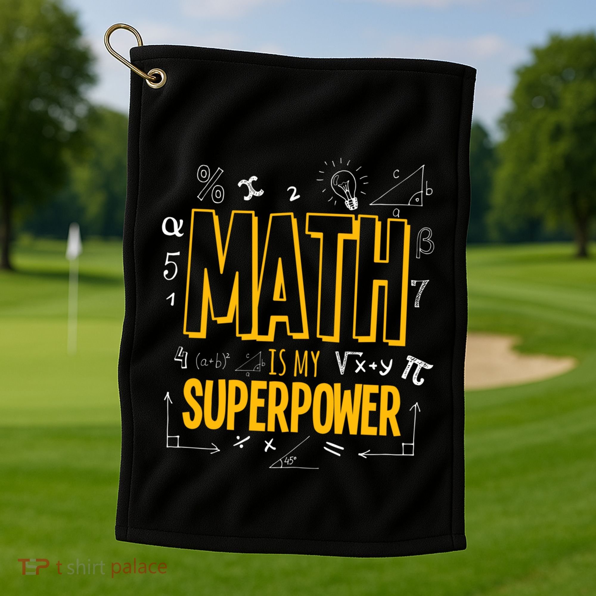 Funny Math Is My Superpower Algebra Lover Steam Gift Golf Towel
